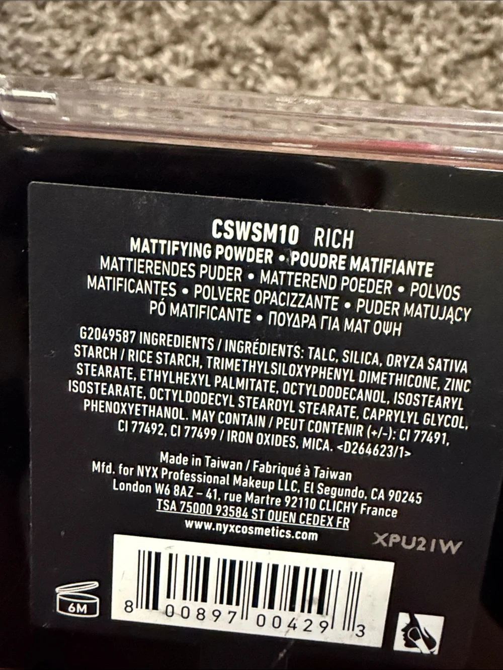 NYX Can't Stop Won't Stop Mattifying Powder -Rich